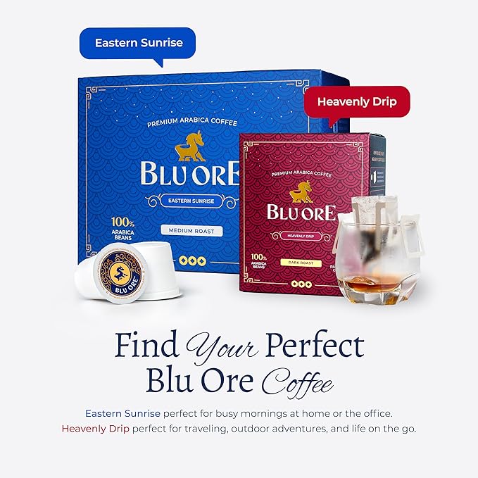 Blu Ore Premium Vietnamese Coffee Pods - Medium Roast - Recyclable Single Serve K-Cup Compatible (24 Count) - 100% Arabica Coffee, No Preservatives or Artificial Flavor
