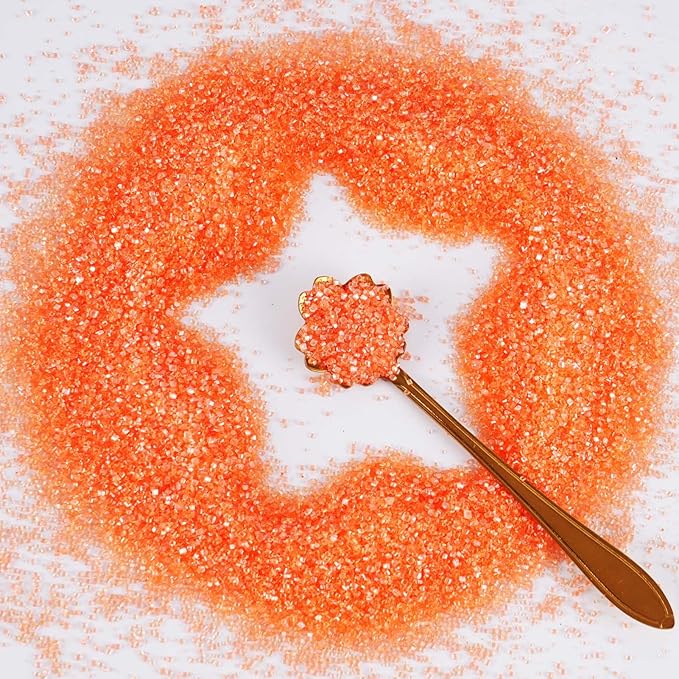 Kasvan Orange Sanding Sugar Sprinkles - Edible Sugar Crystals, Baking Cake Decorations, Ice Cream Toppings cupcake Decorating, Wedding Party Chirstmas Supplies, 85g/3.2oz (Orange)