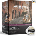 Angelino's Coffee Espresso Pods Made for Keurig Machines - 24 Count, Dark Roast Coffee for Keurig K-Cup Brewers, Cafe Style, Best Strong Espresso Coffee Pods (24 Count, Espresso)