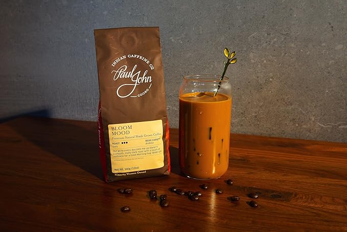 Bloom Mood | Dark Roast | Whole Bean Coffee | Aromatic with Cocoa & Almond Notes | 12oz