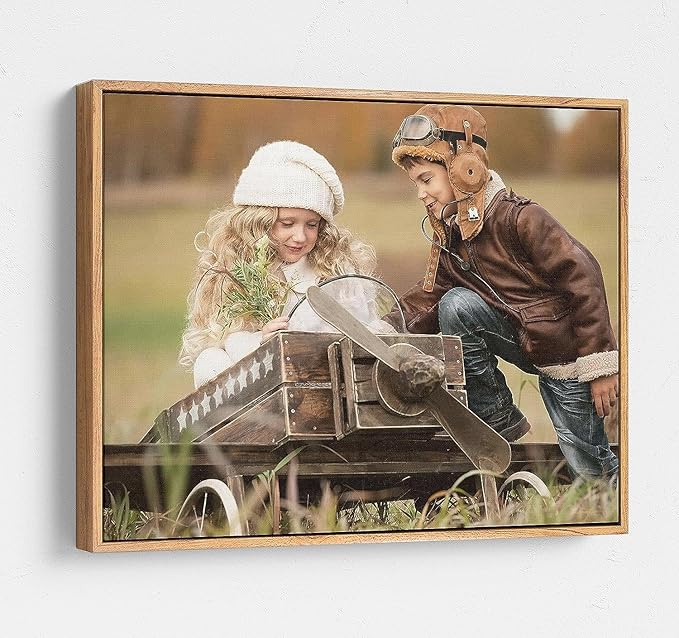 P&L ART. Personalized Custom Canvas Prints: Photo On Canvas Transform Your Photos into Stunning Framed Wall Art Digitally Printed Photo To Canvas Ideal for Home Decor Gifts Keepsakes Beige 24X36