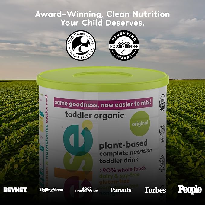 Else Nutrition Toddler Formula 12-36 mo., Plant Based Toddler Nutritional Drink - Soy & Dairy Free, Lactose Free - Complete Baby Formula (12-36 mo.), Protein Powder w/ 20+ Vitamins (22oz, 1-Pack)