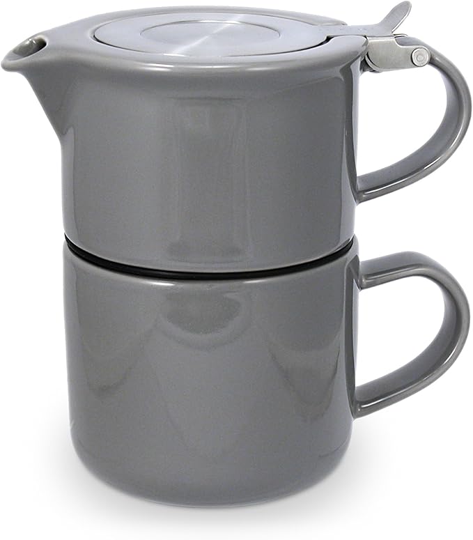FORLIFE Tea for One with Infuser 14 ounces, Gray