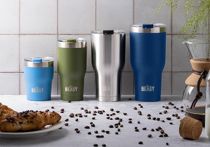Beast 40 oz Tumbler Stainless Steel Vacuum Insulated Coffee Ice Cup Double Wall Travel Flask (Royal Blue)