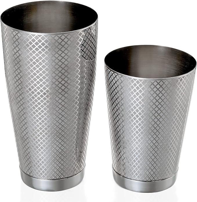 Barfly Diamond Lattice Shaker Set, Stainless Steel