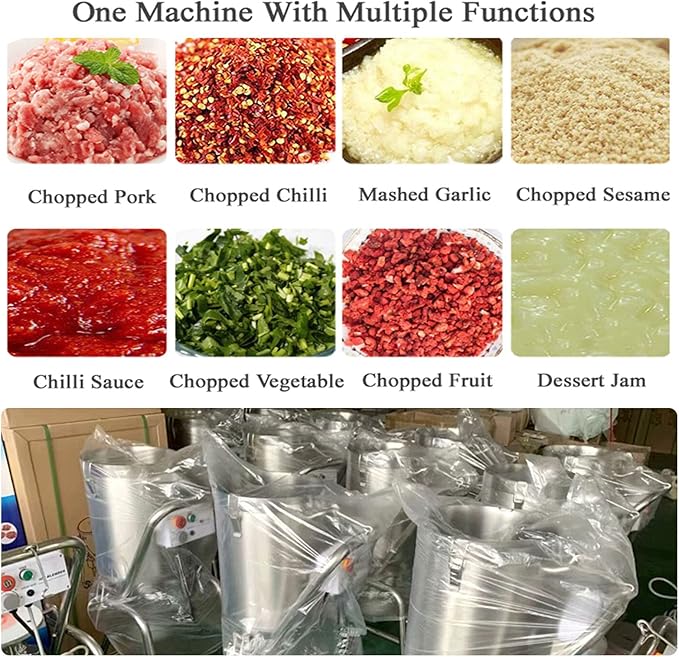 Commercial Food Cutter and Food Processor,Meat Chopper Machine Stainless Steel Universal Food Mixer Vegetable Industrial Fruit Blender,Vegetable Blender,Animal Feed Cutter & Mixer for Farm (32L)