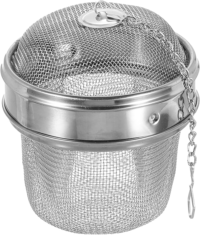 uxcell Tea Infuser Filter, Stainless Steel Tea Strainer, Loose Tea Steeper, Tea Ball with Chain for Loose Leaf Tea, Small Size
