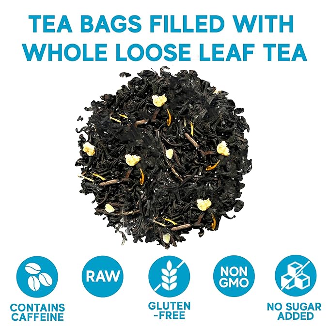Sou Zen Earl Grey 30 Corn-Fiber Pyramid Tea Bags | Premium Loose Leaf Blend | Naturally Organic Ingredients, No Additives (Cream Earl Grey)