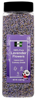 NPG Freeze Dried Lavender Flowers 4 Oz, Culinary Grade Lavender Buds for Tea, Baking, DIY Soap, Candle Making, Potpourri, Natural Fragrance Sachets, All-Natural, Non-GMO, Gluten-Free