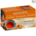 Bigelow Tea Golden Turmeric Honey plus Adaptogens, 18 Count (Pack of 6), 108 Total Tea Bags