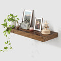 30 Inch Floating Shelves | 12 Inch Deep Brown Floating Shelves | 30" W x 12" D Rustic Wood Shelves for Wall | Deep Brown Shelves for Living Room Bathroom Laundry Room Kitchen