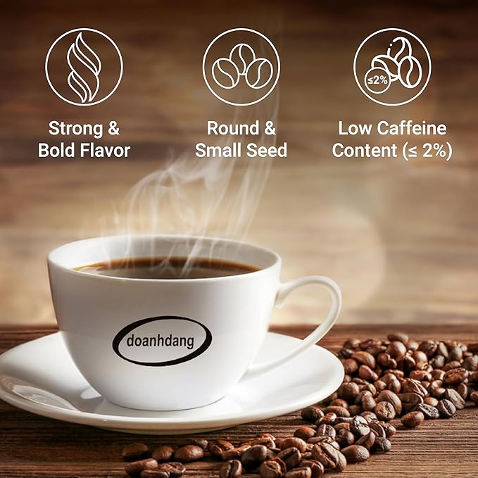 doanhdang - 17.6 Oz Premium Robusta Whole Bean Coffee, 100% Robusta Medium Roast, Rich Flavor for Espresso Shot and Brew, Origin from Vietnam, Whole Med Roast Beans