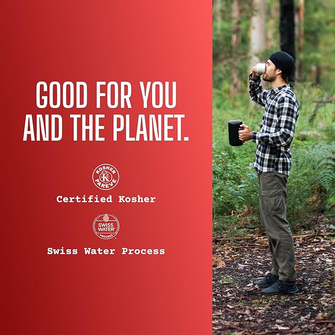 Volcanica Espresso Beans Decaf Coffee, Dark Roast Whole Bean Coffee, Bold Sweet Flavor, Swiss Water Process, Fresh Roasted, Kosher, Vegan, Gluten-Free, 16 oz