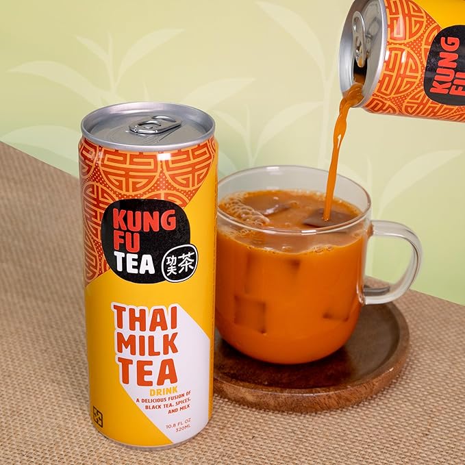 Kung Fu Tea Milk Tea (Brown Sugar + Thai Milk Tea)