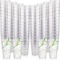 Mumufy 48 Pieces Stackable Plastic Tumblers Restaurant Drinking Glasses, 20 oz Frosted Reusable Plastic Lightweight Restaurant Tea Cups Beverage Tumblers, Clear