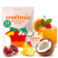 Craftmix Blood Orange Mai Tai Cocktail & Mocktail Drink Mixer, Skinny Mixes - Water Flavoring Packets - Made With Real Fruit - Vegan Low-Carb, Low-Sugar, Non-GMO, Dairy Free, Gluten Free, 24 Pack