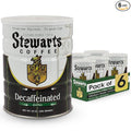 Stewarts - Medium Roast Decaffeinated Coffee - Smooth & Flavorful Ground Decaf Coffee - Vacuum Sealed Bag - Decaf Blend for Rich Taste & Aroma - Ideal for Daily Brewing & Enjoyment (23oz, Pack of 6)