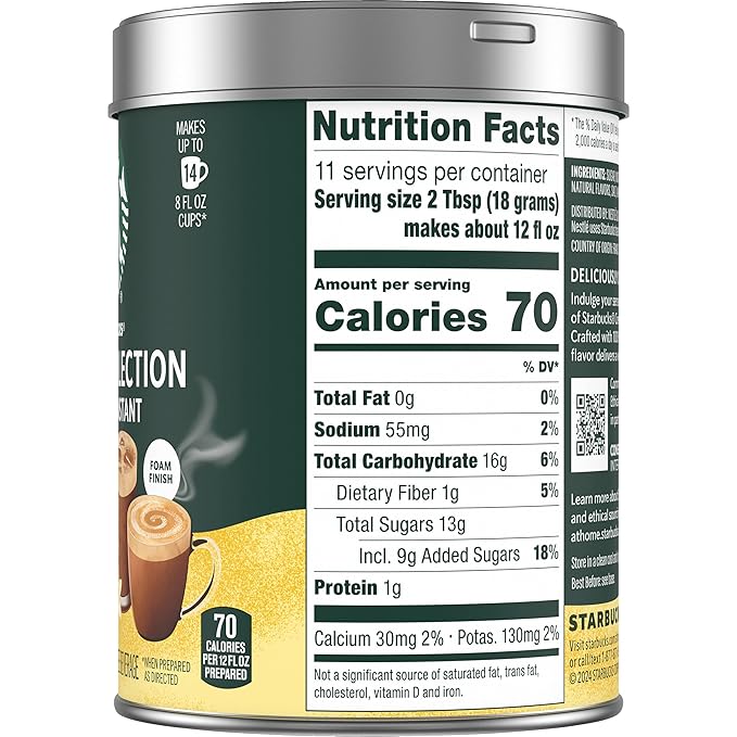 Starbucks Crema Collection Premium Instant Madagascar Vanilla Flavored Instant Coffee, 100% Arabica Beans, 3 Tins (7.12 Oz Each)