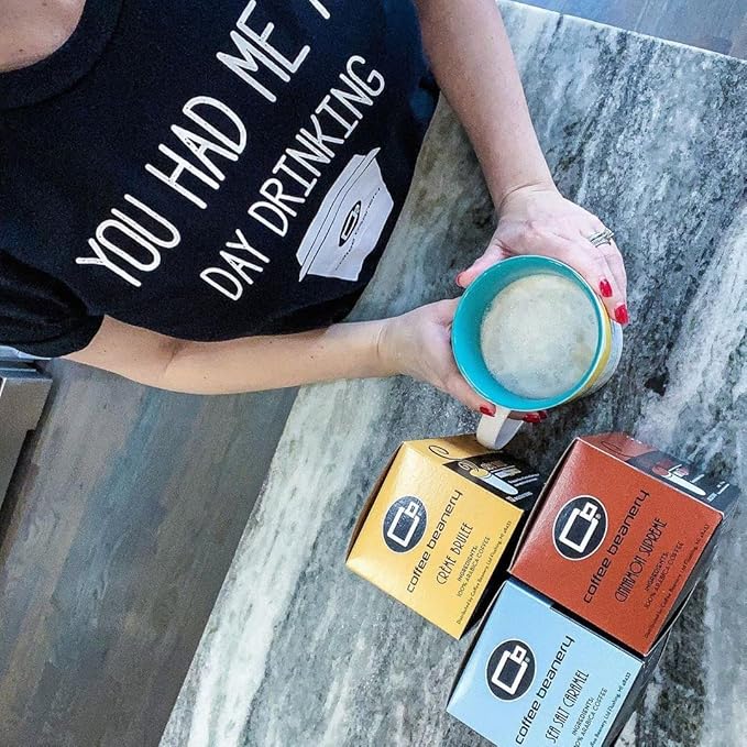 Sea Salt Caramel Decaf Coffee Pods by Coffee Beanery | 48ct Bulk Medium Roast Arbica Coffee