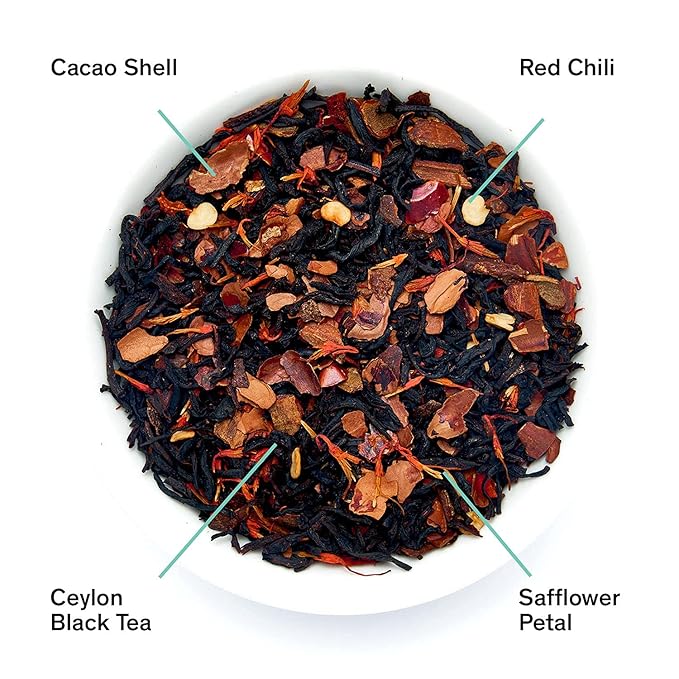 August Uncommon Painted Desert Holiday Tea – Spicy Black Tea Blend w/Notes of Mexican Chili, Cinnamon & Dark Cocoa – Loose Leaf Caffeinated Tea in a Resealable Pouch for Cozy Winter Moments (3.5oz)