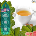 USA Fresh Guava Leaves Tea, Natural and Pure, All-Natural Herbal Tea from Handpicked Guava Leaves, No Additives or Preservatives, Grown and Packed in USA (100 Leaves)