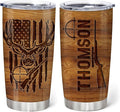 Hyturtle Personalized Deer Hunting Tumbler 20oz 30oz Hunter Gifts For Men Hunters Double Wall Vacuum Thermos Insulated Tumblers Travel Coffee Mug Cup With Lid Cups Gift For Men Women Dad Papa