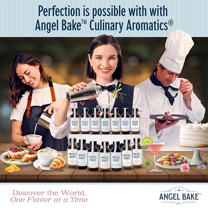 Pure Chocolate, Oregon Raspberry, Bulgarian Rose & Lavender Extract Set – Gift for Bakers & Home Chefs – Desserts & Beverages– Kosher, Keto Friendly, Vegan (4 Pack, 2oz Extracts w/ Latex-Free Dropper)