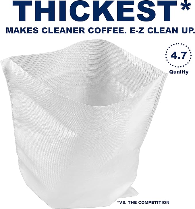 (50 Pack) Cold Brew Coffee Filters, 12" x 13" Compatible With Leading Cold Brew Coffee Makers