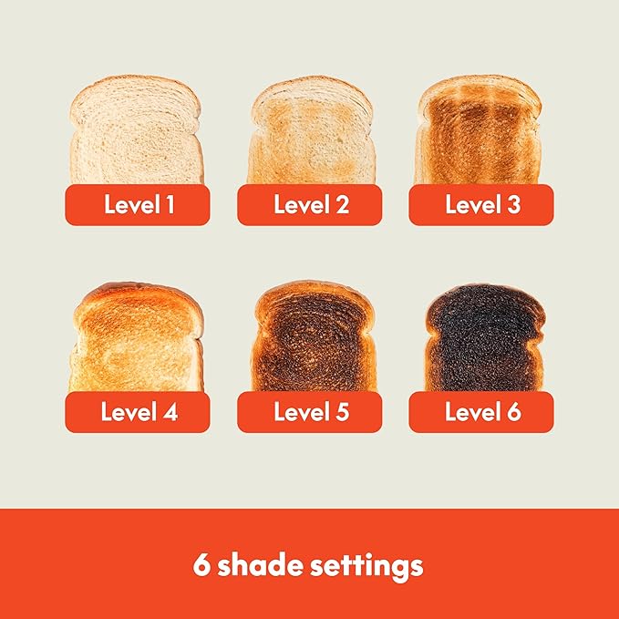 BELLA 2 Slice Toaster with Auto Shut Off - Extra Wide Slots & Removable Crumb Tray and Cancel, Defrost & Reheat Function - Toast Bread, Bagel & Waffle, White