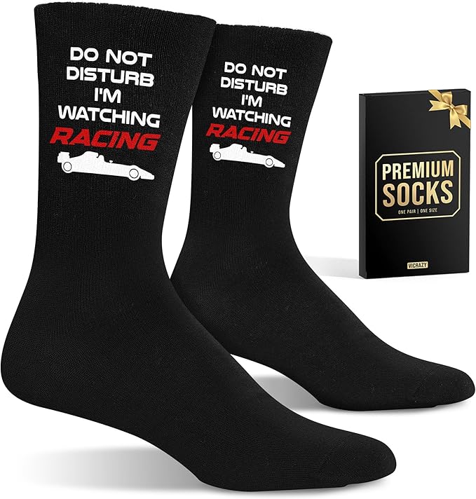 VICRAZY Racing Car, Sport Car Socks for Men, Women - Formula 1 Gifts, Racing Socks, Stocking Stuffers for Men, Women