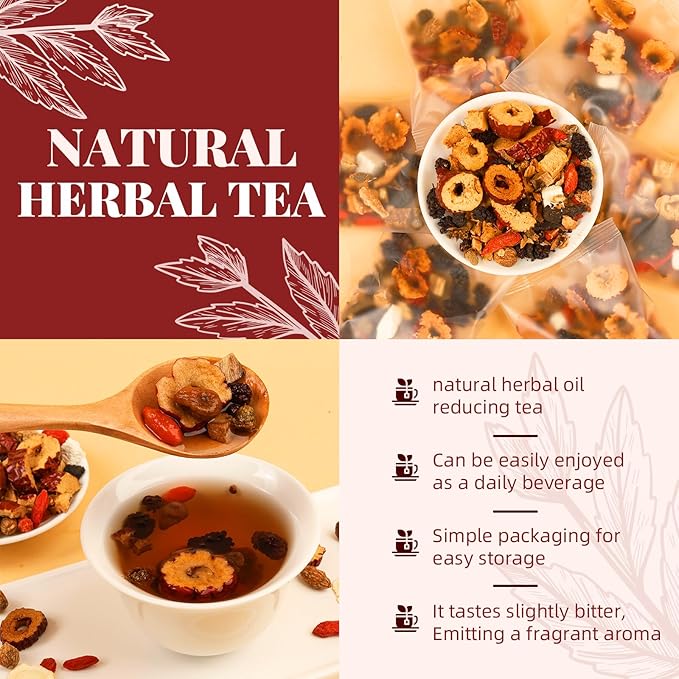 Ginseng Six Treasure Tea, 10 Chinese Kidney Tea Formula Herbal Traditional Healthy Kidney Cleansing for Men & Women (15 bags/10g - 150g)