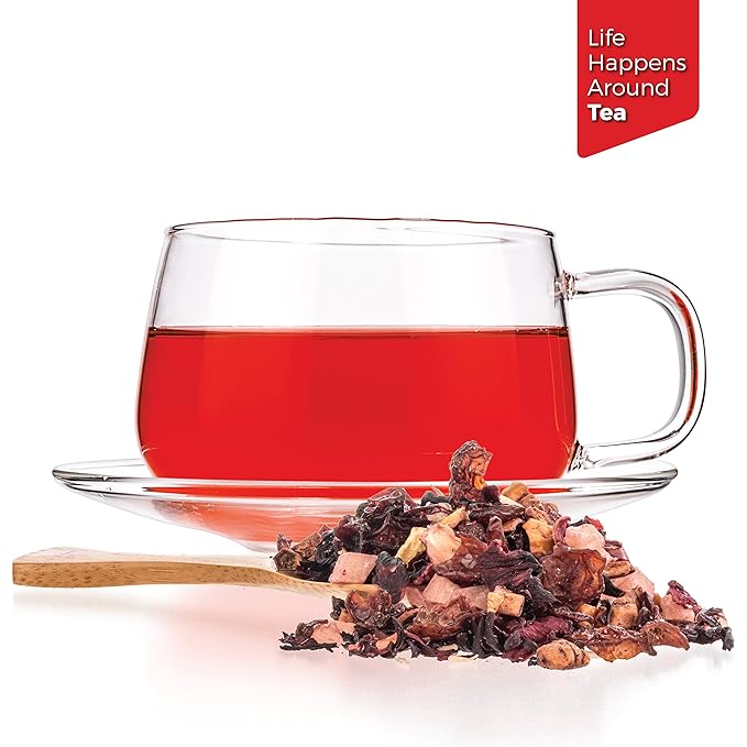 Tealyra Pina Colada Cocktail Tea - Coconut Hibiscus Fruit - Herbal & Fruity Loose Leaf - Caffeine-Free - Hot & Iced - Vitamins Rich - All Natural - 110g (4-ounce)