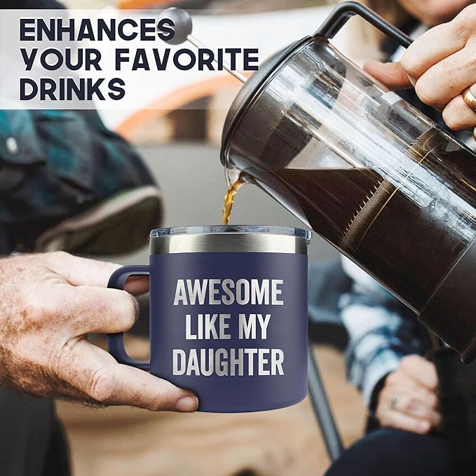 Christmas Gifts for Dad, Men - Gifts for Dad from Daughter, Son - Dads Birthday Gift Ideas, Happy Birthday gifts for Dads, Fathers - Best Dad Ever Gift, Present for dads - 14 Oz dad Mug