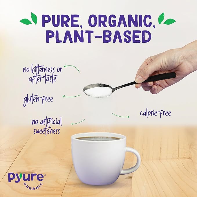 Pyure Organic Allulose Sweetener | Plant-Based Sugar Alternative, No Erythritol | Zero Carb, Zero Calorie, Keto Friendly, Zero Glycemic Index, Vegan, Gluten-Free, Non-GMO, USDA Organic | 9 oz