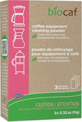 Biocaf Coffee Machine Cleaner - Cleaning Powder - 3 Single Use Packets - Compatible with Keurig Delonghi Nespresso Ninja Hamilton Beach Mr Coffee Braun and More