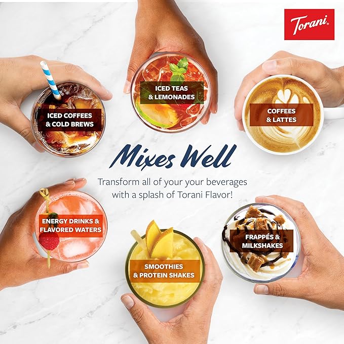 Torani Syrup, Cane Sugar Sweetener, 25.4 Ounces (Pack of 4)