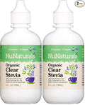 NuNaturals Clear Extract Stevia, Plant-Based Sweetener, Plastic Bottle, 4 oz (Pack of 2)