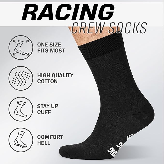VICRAZY Racing Car, Sport Car Socks for Men, Women - Formula 1 Gifts, Racing Socks, Stocking Stuffers for Men, Women