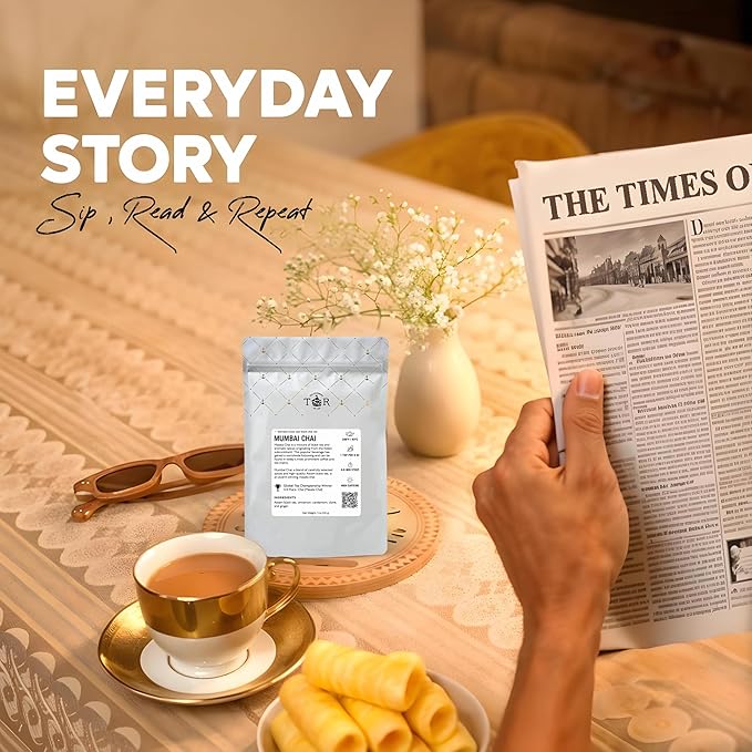 Tea Runners Organic Mumbai Chai – Premium Loose Leaf Masala Chai Tea | Bold Assam Black Tea with Aromatic Spices | High Caffeine, Award-Winning Blend for Energizing Mornings & Cozy Evenings - 5 oz