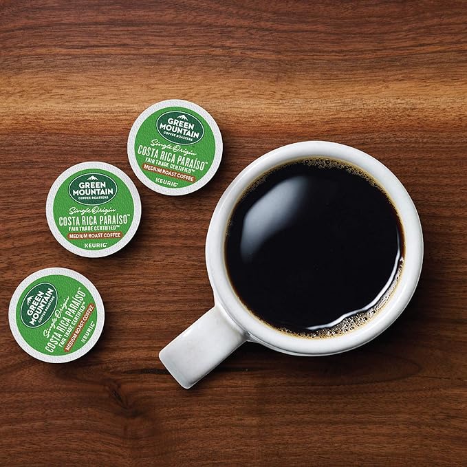 Green Mountain Coffee Roasters Costa Rica Paraiso Single-Serve K-Cup Pods, Medium Roast Coffee, 96 Count