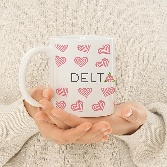 Delta Zeta Ceramic Coffee Mug 11 OZ Tea Cup (Delta Zeta # 8)