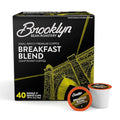 Brooklyn Beans Breakfast Blend Gourmet Coffee Pods - Compatible with Keurig 2.0 K Cup Brewers, 40 Count, Smooth and Balanced