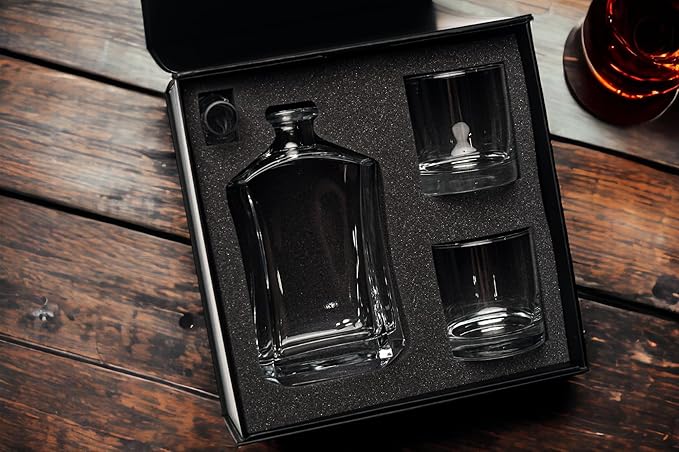 Alterd Industries Lawyer Gifts - Attorney Gift lawyer gifts for Men Court Case women office Whiskey Glasses Decanter Scales of Justice Law Office (Decanter W/2 Whiskey Glasses, Scales of Justice)