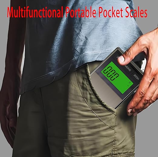 Digital Pocket Scale, Gram Scale 1000g x 0.01g, Food Scale, Jewelry Scale, Coffee Scale, Kitchen Scale for Powder, Medicine, Gold, Gem, Grams and Ounces Scale with Backlit LCD