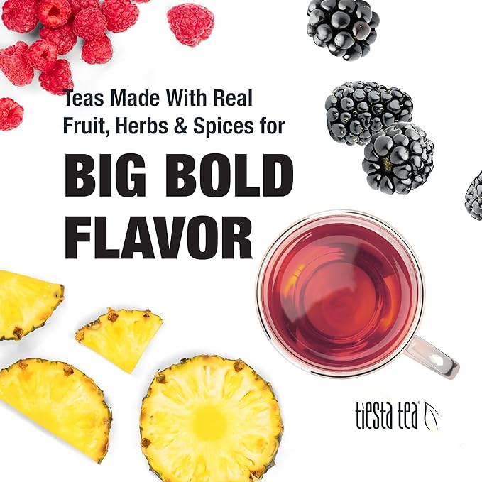 Tiesta Tea - Blackberry Bellini, Premium Loose Leaf Blend, Blackberry Citrus Green Tea, Medium Caffeinated, Refreshing Flavor, Hot or Iced, Up to 200 Cups, 16oz Resealable Bulk Pouch