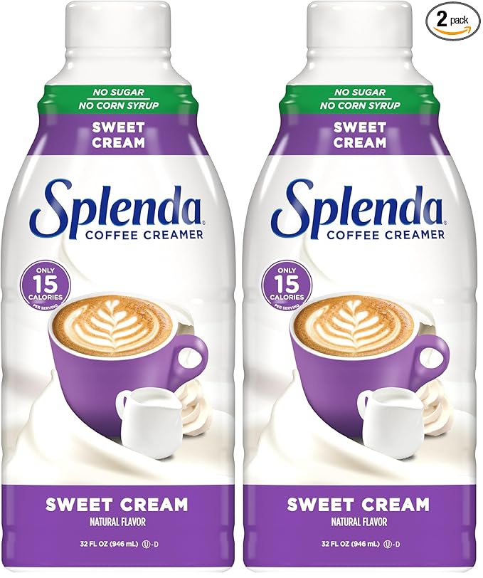 SPLENDA Sugar Free Sweet Cream Coffee Creamer, 32 Fl Oz (Pack of 2)
