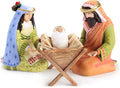 MACKENZIE-CHILDS Patience Brewster Nativity Figurine, Christmas Nativity Home Decor, Holy Family