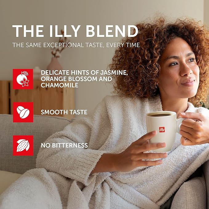 Illy Whole Bean Coffee, Etiopia Light Roast - Delicate Intensity with Floral Jasmine & Citrus Notes - 100% Arabica - Whole Beans - Pressurized Packaging Sealed for Freshness - 8.8oz can (Pack of 6)