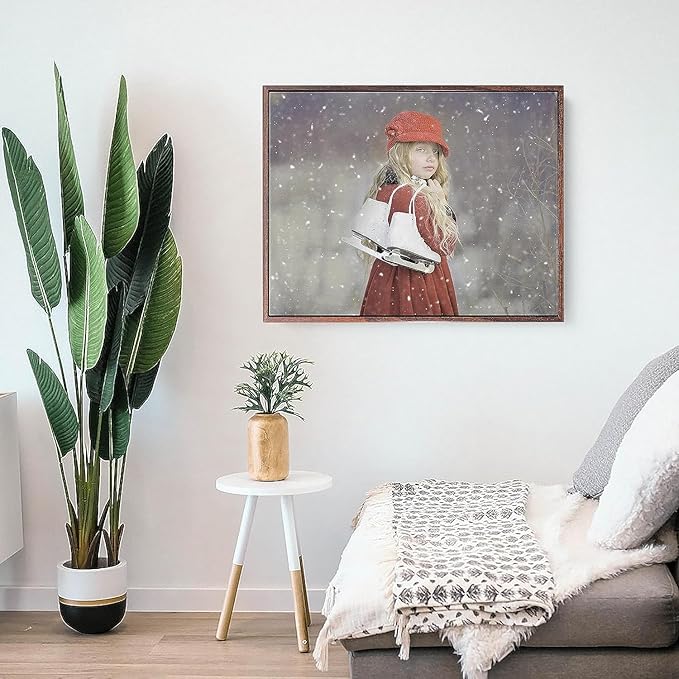 P&L ART. Personalized Custom Canvas Prints: Photo On Canvas Transform Your Photos into Stunning Framed Wall Art Digitally Printed Photo To Canvas Ideal for Home Decor Gifts Keepsakes Walnut 24X36