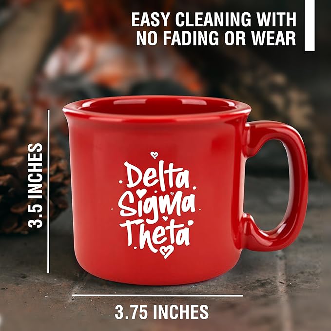 Delta Sigma Theta Sorority Paraphernalia - Official Vendor - 15oz Campfire Mug - Oo Oop